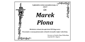 Ś.P. Marek Plona - nekrolog