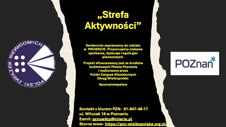 Plakat projektu Strefa aktywności